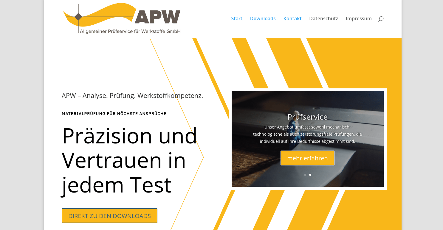 APW Prüfservice für Werkstoffe